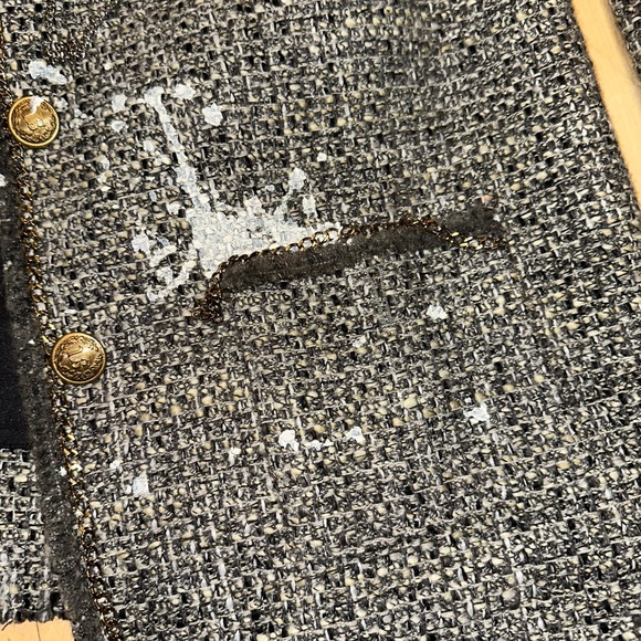 Like New R13 Paint Splatter tweed blazer/jacket, L,  PG1456 - Picture 9 of 16